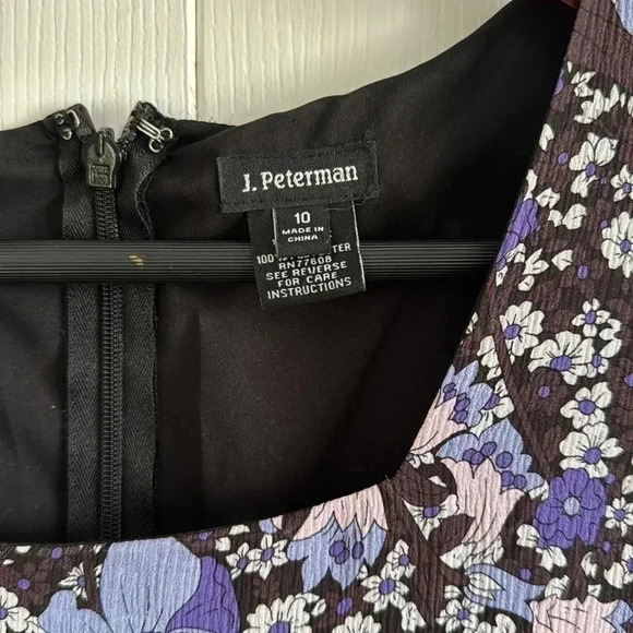 J. Peterman Floral π― Silk Dress size 10 - Picture 3 of 6